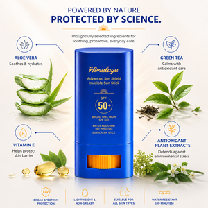 Stick solaire SPF50 invisible résistant à l'eau au thé vert et à la racine <span class=keywords><strong>de</strong></span> réglisse anti-âge pour le corps et le visage, marque privée - Product Image 2