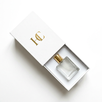 Boîte d'emballage de parfum pliable noire mate haut de gamme personnalisée avec bouchon couronne, flacons en verre de 30 ml, estampage à chaud, diffuseur de parfum