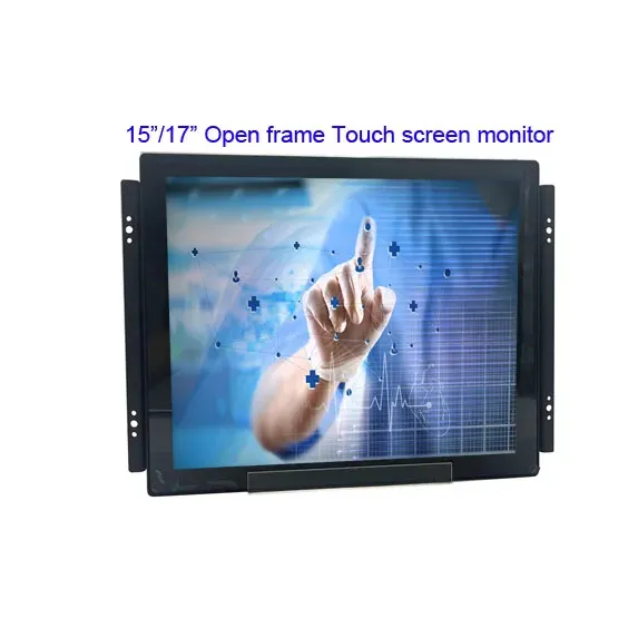 7 12.1 15 15.6 17 18.5 19 21.5 24 27 inch wall mount metal capacitive industrial touch screen monitor