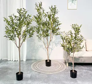 Alta simulação quase natural 5 pés 180cm, 6 pés 6ft 2m 2.1m 7ft grande azeitona artificial para decoração do jardim ao ar livre