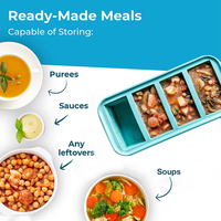 Grande sauce de bouillon de soupe alimentaire congelée sans BPA et tous les liquides plaque de cuisson de congélation en Silicone avec couvercle