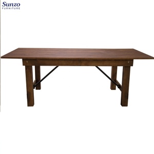 Table de ferme pliable en bois de pin bon marché, style moderne, haute qualité, promotion, table de fête - Product Image 4