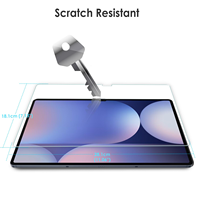 Protection d'écran en verre trempé anti-rayures 2.5D 9H pour tablette Samsung Galaxy Tab S7+/S8+/S9+/S10+/S7FE/S9FE 12.4 pouces