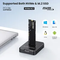 Boîtier SSD M.2 NVMe + SATA pour disque dur, adaptateur d'extension de mémoire pour ordinateur portable