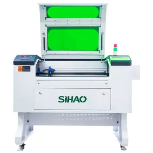 Máquina de gravação a laser Sihao, novo motor de 100 W CO2 para uso doméstico, com refrigeração de água, madeira, pedra, papel e borracha, vidro 7050