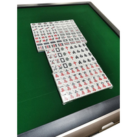 Table de Mahjong Pliante en Plastique de Luxe de Haute Qualité, Qualité Casino Professionnelle, 2 Jeux de Tuiles de Mahjong 2 Couleurs pour le Divertissement