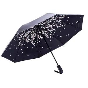 3 Vouwen Omgekeerde Paraplu Met Logo Print Binnen Goedkope Reis Draagbare Winddichte Promotionele Uv 3 Doorwende Paraplu Voor De Regen