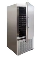 Congélateur commercial vertical à température unique, réfrigérateur à porte simple, grande capacité, refroidissement par air, contrôle numérique, en acier inoxydable