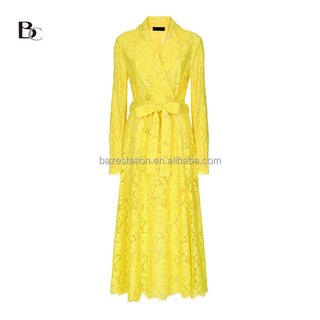 Wholesale High-end Premium Clothing OEM/ODM Factory Breathable Embroidered Luxury Lapel Collar Long-sleeved Cordonetto-lace