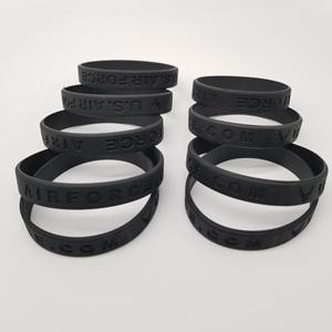 Home Debossed Silicone Printed CMYK logo for Party Wristband Rubber Sport Wrist Band Bracelets - Product Image 6