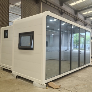 Folaing 20 pies de lujo moderno prefabricado casa contenedor de acero Push Pull diseño Modular para Villa apartamento al aire libre prescindible - Product Image 1