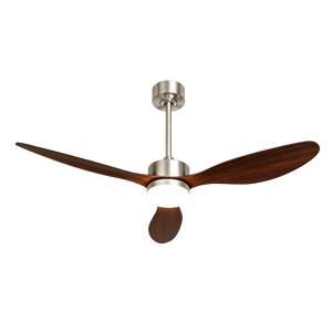 Ventilador de Techo LED Moderno de 3 Aspas con Acabado en Madera ABS para Dormitorio, Sala de Estar, Comedor e Interiores del Hogar - Product Image 2
