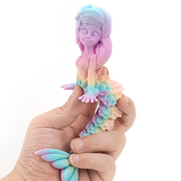 Vashine 3D figura de acción impresa colorida sirena PLA respetuoso con el medio ambiente conjunto movimiento creatividad juguetes Sea-Maid decoración del hogar