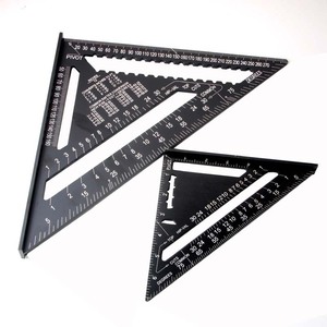Woodworking Triangle Ruler 7-Inch 12-Inch Aluminum Alloy Right Angle Square Metric Imperial Marking Tool - Product Image 4