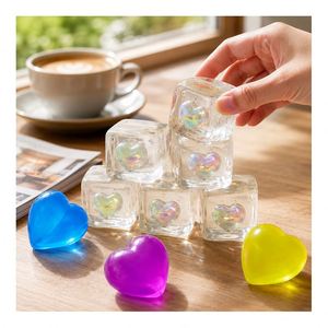 Retail Display Glow in Dark Heart <b>Cube</b> Toy Pu Soft Rubber Squeeze Ball Squishy Sensory Fidget Party Prize Pack TOYSRUNNER - Product Image 6