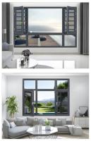 Ventana Abatible Horizontal de Aleación de Aluminio de Última Generación, Ventana de Doble Vidrio Insonorizada, Impermeable y con Aislamiento Térmico, China