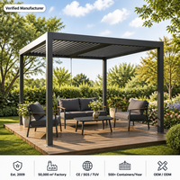 Pool-Pavillon mit Hartdach aus Aluminium, Doppeldach aus Polycarbonat, UV-Beständig, Wetterfest, Hochbelastbar, Fabrik-Großhandelspreis