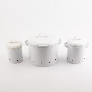Custom Farmhouse 3 Pack Patata Cebolla Ajo Vegetal Metal Cocina Bote de almacenamiento de alimentos Set Box Bin Container - Product Image 1