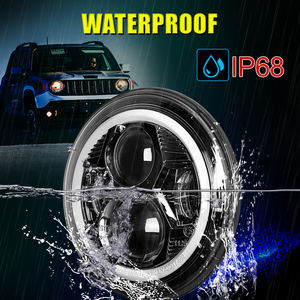 E9 DOT-Phare LED de 7 pouces pour <span class=keywords><strong>Wrangler</strong></span> JK 4 <span class=keywords><strong>portes</strong></span> illimitées, trou respiratoire IP68, feux de croisement 12V 24V 55W 45W - Product Image 6