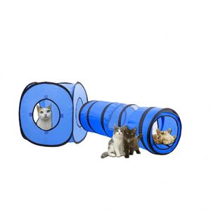 Tunnel et tente pour chat, prix de gros usine BSCI, ensemble cube intérieur/extérieur avec sac de transport - Product Image 1