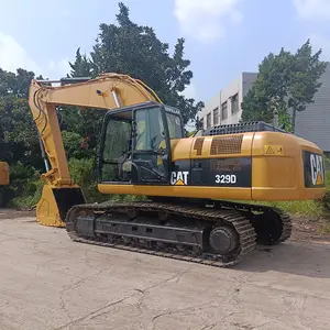 Escavadeira de esteira usada original japonesa CAT 329D para venda em Xangai