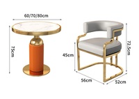 Maison moderne Salon Pieds en métal Canapé Chaise Salon de beauté Salon de coiffure Dossier Réception Canapé Chaise