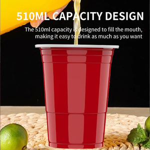 Vaso De plástico Popular para eventos, plástico reutilizable personalizado, personalizado, 300ml, vaso De plástico para estadio, Vasos De plástico Con Tapa - Product Image 5