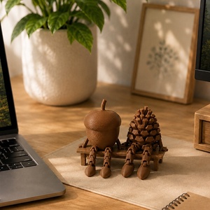 Nuevos Adornos Creativos Transfronterizos de Otoño con Piñas, Hojas de Roble y PET para Decoración del Hogar, Regalos de Navidad y Acción de Gracias - Product Image 2