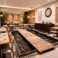 Ensemble table et chaises contemporains en cuir pour restaurant, café, bar, hôtel - Mobilier commercial