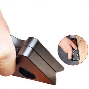 Cepillo de mano para refilar bordes a 45 grados, cepillo de bisel de aleación de aluminio con nivel de burbuja, herramienta manual de desbarbado para carpintero - Product Image 6