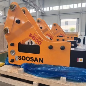 SOOSAN 11-16 ตัน หัวเจาะไฮดรอลิกแบบข้าง รุ่น Sb 50 สำหรับรถขุด รถตักล้อยาง รถแบคโฮ พร้อมเครื่องยนต์ หัวเจาะ ค้อนเจาะ และปั๊ม - Product Image 1