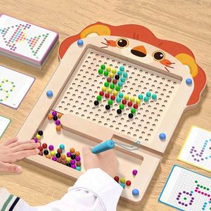 Tableau magnétique de dessin à points pour enfants en bas âge, éducation Montessori - Product Image 1
