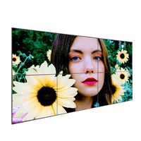Écran publicitaire mural super fin de 55 pouces avec un espace de bordure de 0,88 mm, écran de montage vidéo 4K, mur vidéo