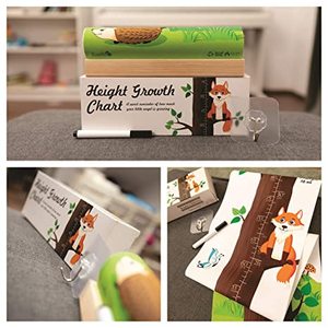 Tableau de croissance de la hauteur, règle en toile, motif d'animaux colorés et amusants, décor mural suspendu pour la crèche, pour garçon et fille - Product Image 6