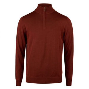 Pull en maille respirant pour homme avec logo frontal, col rond, manches longues, côtelé, pour un style décontracté en automne - Product Image 1
