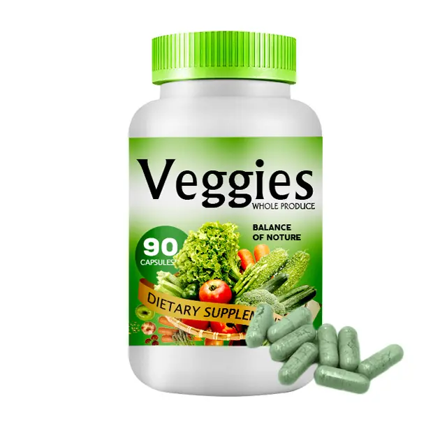 Capsule de fruits et légumes de fibre diététique de vitamine de supplément d'aliment entier d'OEM/ODM