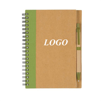 Carnet personnalisé avec logo et stylo en papier kraft pour carnet A5 avec impression personnalisée en spirale