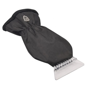 car window windshield snow ice mitt scraper with glove