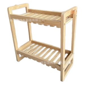 Bamboo Double Layer <b>Desktop</b> <b>Shelf</b> 2 Tier Multipurpose Storage Rack For Kitchen Bathroom Living Room Balcony - Product Image 5