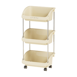 Chariot de rangement Uforu à 3 niveaux avec roulettes pour livres, fournitures de bureau et articles de soins personnels, facile à nettoyer - Product Image 1