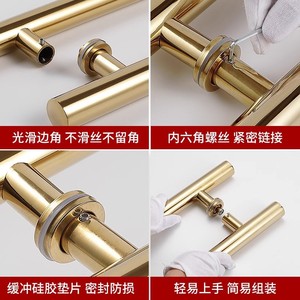Xinshengfa Stainless Steel <b>Door</b> <b>Handle</b> 38mm Diameter Silver Thickened Frameless Sliding <b>Door</b> <b>Pull</b> With Screwdriver And Wrench - Product Image 4