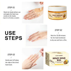 <span class=keywords><strong>Masque</strong></span> exfoliant pour les mains en cire de miel à décoller, marque privée OEM, éliminateur de peaux mortes, hydratant, éclaircissant, gant pour les mains sèches et rugueuses - Product Image 6