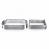 Bac à légumes surélevé galvanisé, jardinière extérieure en métal pour patio, kit de plantation pour légumes et fleurs, argenté