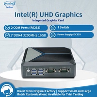 PC Mini Ekonomis Alder 12thLake N100 DDR4 Slot M.2 4K Dual LAN 2.5G Thin Client untuk Komputer Manajemen Gudang AI