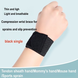 Attelle de soutien de poignet unisexe réglable noire légère et respirante pour la prévention des entorses, sport et fitness, fermeture auto-agrippante - Product Image 3