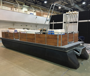 Plataforma de marco de aluminio de piso de madera plástica de tubos de pontón HDPE para casa <span class=keywords><strong>flotante</strong></span> - Product Image 5