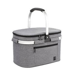 Bolsa térmica <span class=keywords><strong>de</strong></span> compras personalizada con logotipo personalizado, cesta <span class=keywords><strong>de</strong></span> <span class=keywords><strong>picnic</strong></span> térmica plegable con aislamiento - Product Image 2