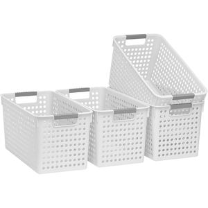 Durable <b>Plastic</b> Household Pantry Storage Containers with Handle Daily Desk Storage Organizers Kitchen <b>Baskets</b> Factory Low Price - Product Image 1