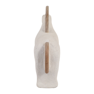 Statuetta di Cavallo in Ceramica Moderna con Base in Legno di Mango per Decorazione Casa e Ufficio - Product Image 5