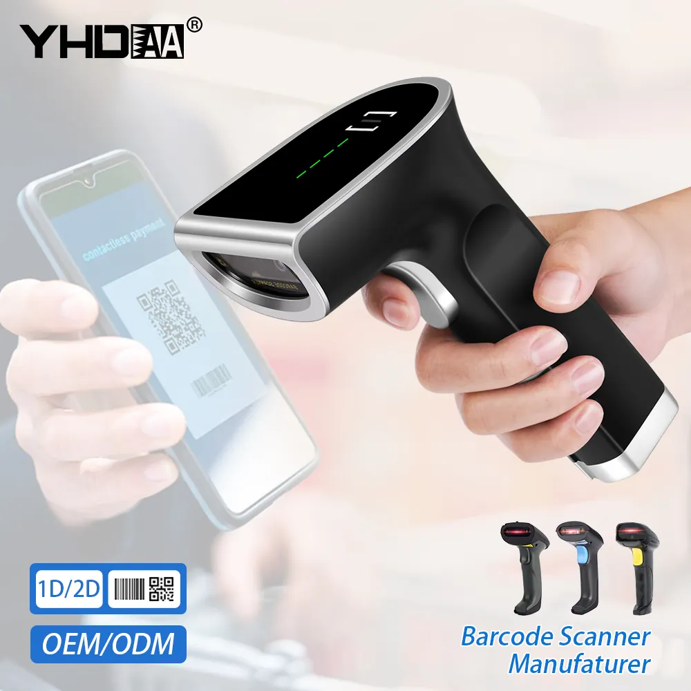 Hot Selling Blue Tooth Barcode Scanner For Convenient Wireless Scanning 2D Qr Code Scanner Usb